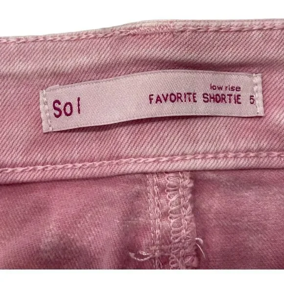 NWT SO Size 5 Pink Low Rise Favorite 2.5 inch inseam Shorties - Picture 5 of 8